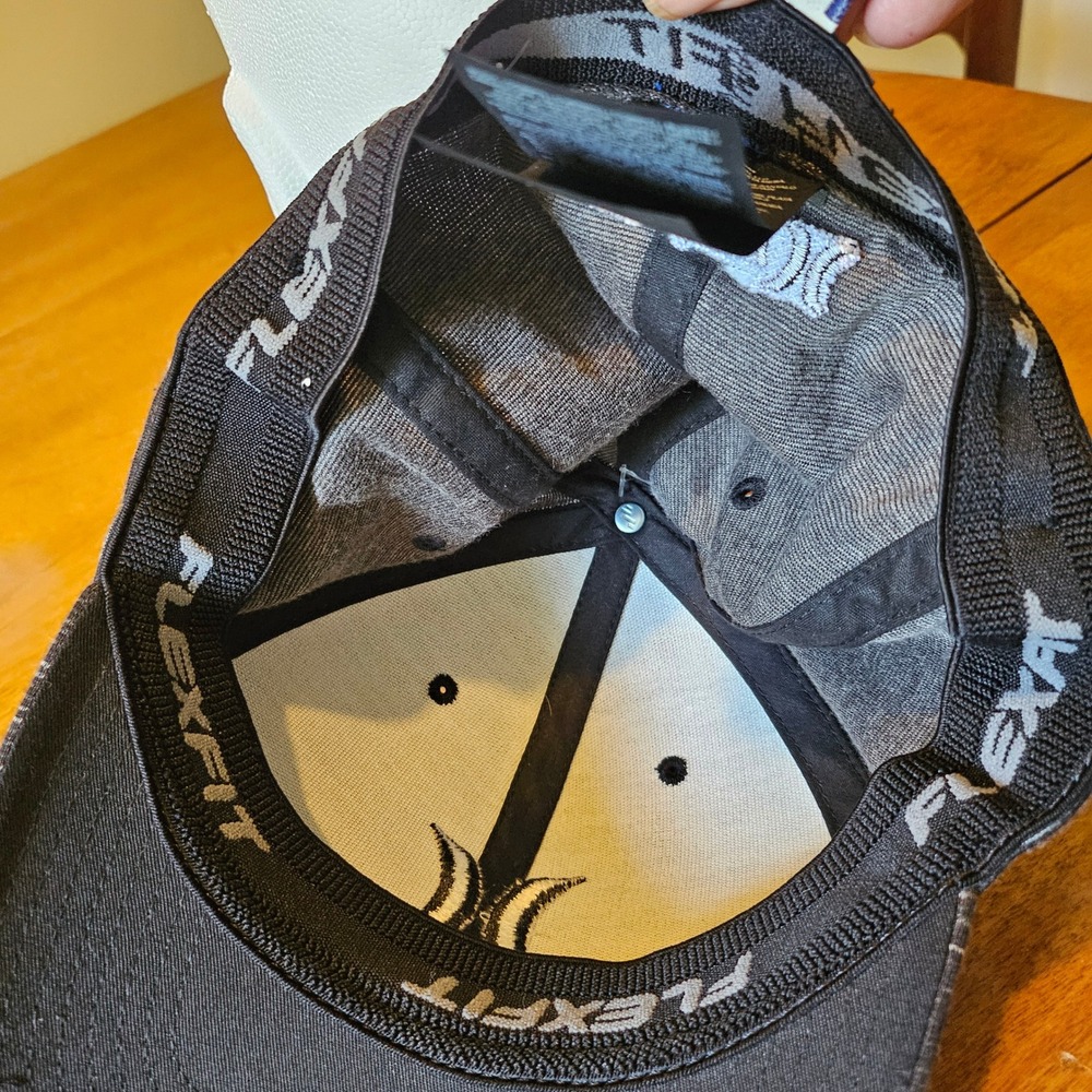 Hurley Flexfit Hat Mens L/XL Black Grey Space Dye Embroidered Logo HNHM0001-LX - Picture 3 of 7